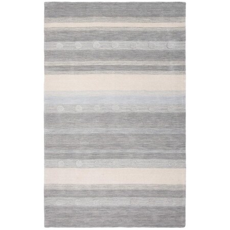 Safavieh 4 x 6 ft.  Kids Collection Contemporary Rectangle Hand Loomed Rug Grey & Ivory SFK801F-4